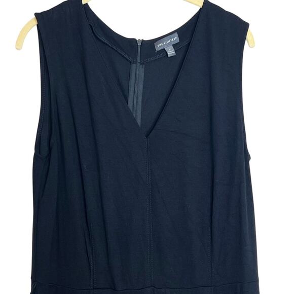 The Limited Womens Sleeveless Must Have Jumpsuit Size Large Black Knit Back Zip - Picture 2 of 7